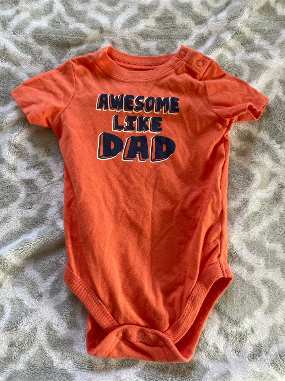 Orange 'Awesome Like Dad' Kids One-Piece Bodysuit